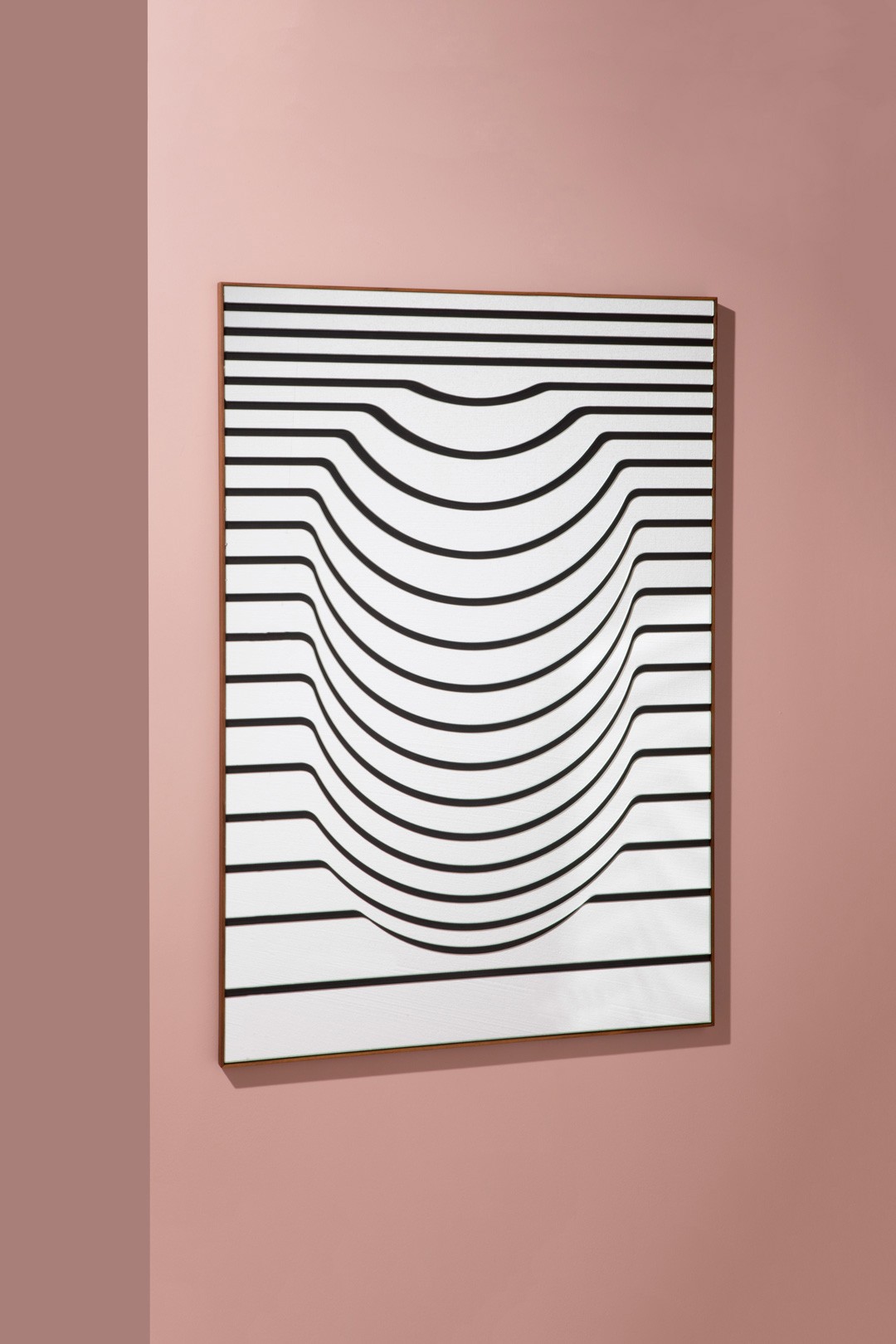 bower bower studios mirrors Line Mirror decorative clear modern luxury contemporary designer high end custom wall mirror wall art 3d illusion geometrical wood frame